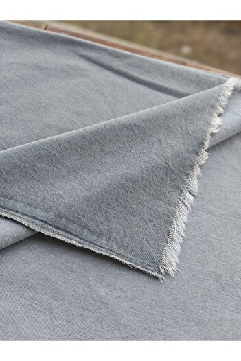 AKTEZ-EL Washed Denim Fabric, Non-Shrinkable, Colorfast, Size: Length 200cm X Width 160cm Gray