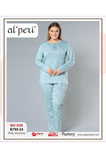 gd goldoremi 790-24 Plus Size Women's Long Sleeve Pajama Set