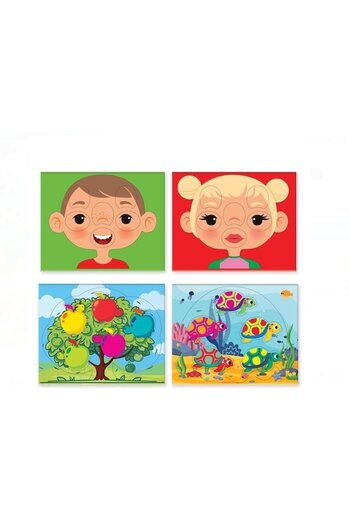 As Educational game Match the Shapes, AS, 4 large cards + 22 puzzle pieces