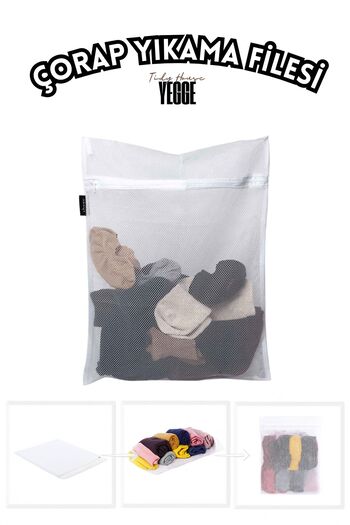 YEGGE Sock and Shoe Washing Net - High-Durability Zippered Sock Washing Net