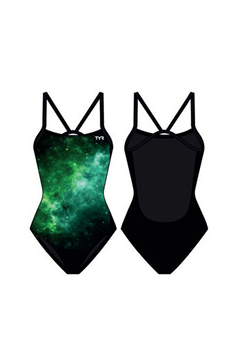 TYR Durafast Elite ®   Df Girls' Swimsuit - Starborne (Green)