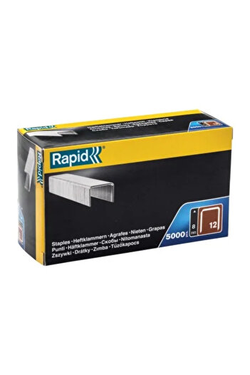 Rapid Nou 40100518, set of 5000 flat wire staples No. 12, 8 mm