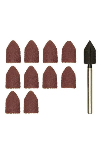 JollyMag Set with tapered corundum drums, 9x13 mm, GR 80 and GR 150, Proxxon 28987