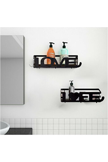 OEM Shower or kitchen holders, no drilling, set of 2 pieces, black metal