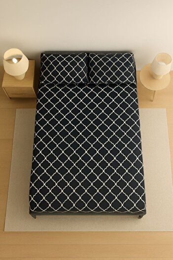 BONJARDİNHOME Double Fitted Sheet & Two Pillowcases