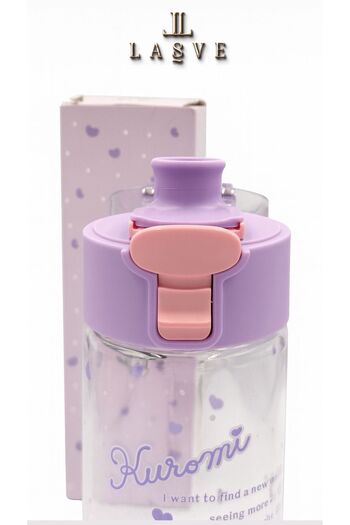 kuromi Licensified Figured Special Box 600ml Tritan Water Bottle with Strainer New Season