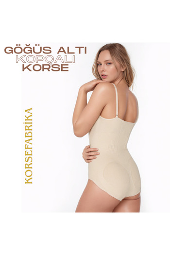 KORSEFABRİKA Adjustable Strap Underbust Underwire Gatherer Women's Bodysuit Corset
