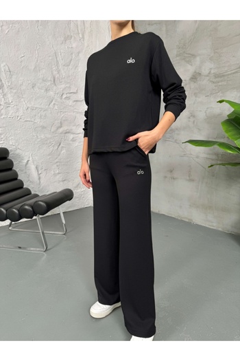 Elif Özbey Butik Black Modal Crew Neck Sweat Set
