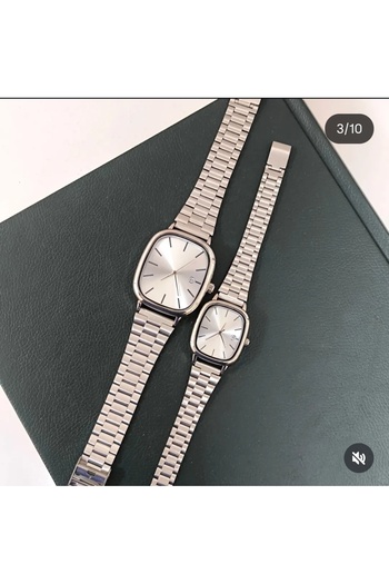 PW POLO WHITE Couple Wristwatches with Calendar 2 Pieces