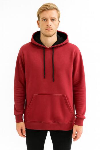 CLASSİCS MEN Men's oversize long sleeve hooded sweatshirt-7386