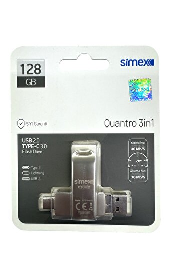TEKNOPARKTA iPhone Compatible Flash Memory Ios Apple Compatible 128 Gb Otg USB Type C Flash Memory Disk Pc Compatible