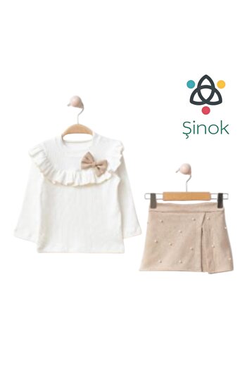 ŞİNOK Pearl Scuba Baby Girl Set
