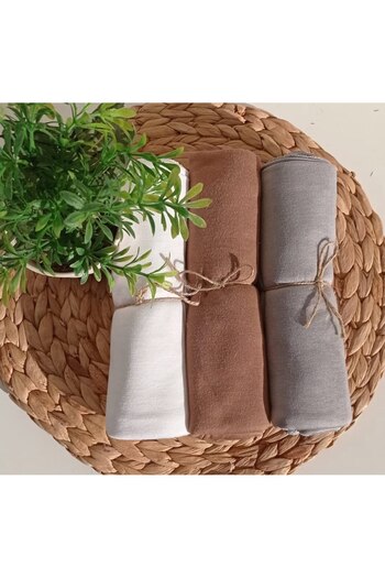LA SEFA 3-Piece Combed Cotton Shal