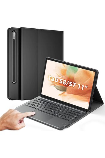 HYX Galaxy Tab S8 Keyboard Case, Touchpad with S Pen Slot, for Samsung Galaxy Tab S8 / S7 11 inc