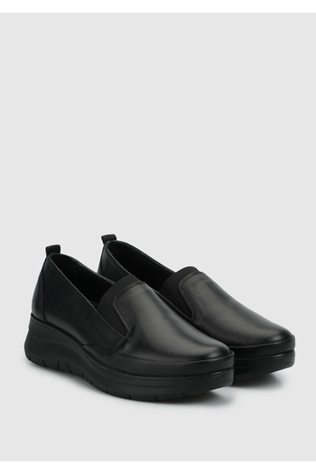 Eclipse Black Leather Women's Shoes