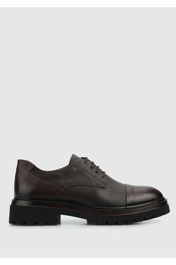 Provoq Brown Leather Men's Shoes