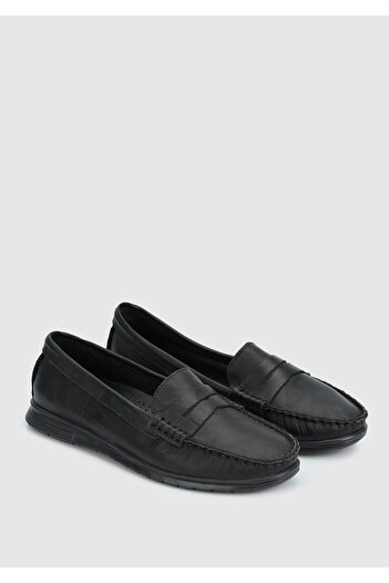 Eclipse Black Leather Women's Shoes