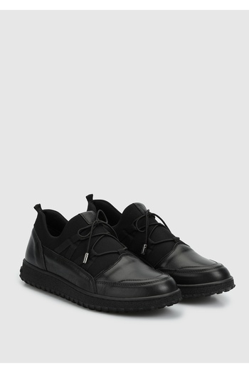 Eclipse Black Leather Women's Shoes