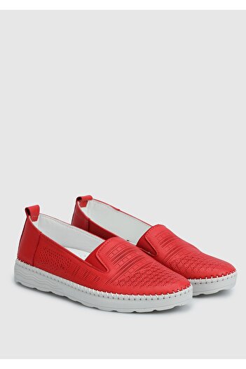 Eclipse Red Leather Women's Shoes