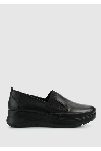 Eclipse Black Leather Women's Shoes