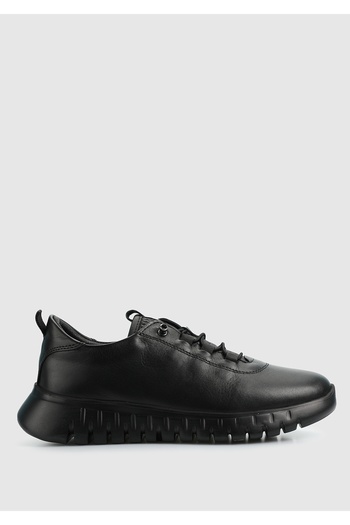 Eclipse Black Leather Women's Shoes