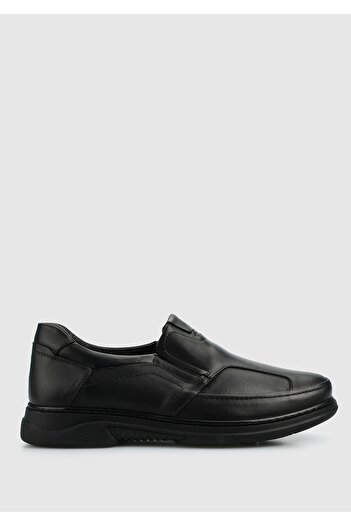 Eclipse Black Leather Men's Shoes