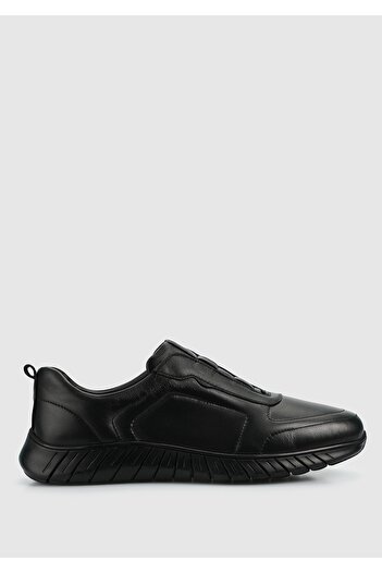 Eclipse Black Leather Men's Shoes