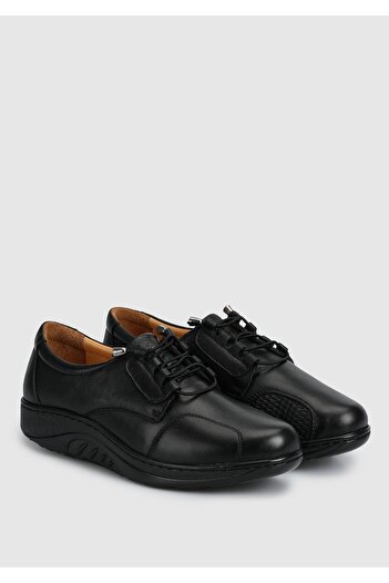 Eclipse Black Leather Women's Shoes