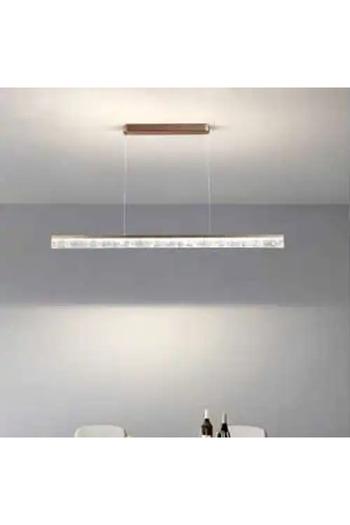 LED CONCEPT Smart LED chandelier with remote control and three types of light, linear, 80W, dimmable, 130x2x100cm