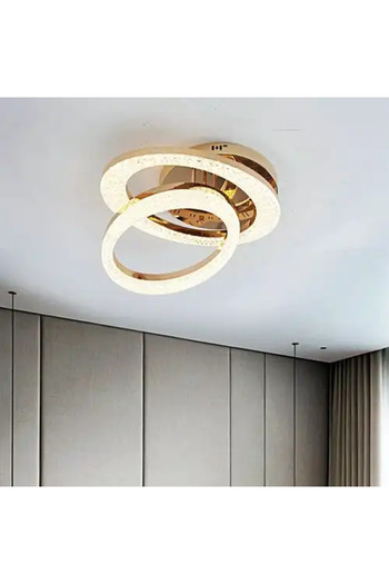LED CONCEPT Smart LED chandelier with remote control and three types of light, asymmetrical, 96W, dimmable, 50x44x16cm