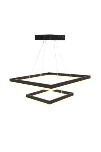 LED CONCEPT Smart LED chandelier with remote control and three types of light, square, 112W, dimmable, 50x50x100cm
