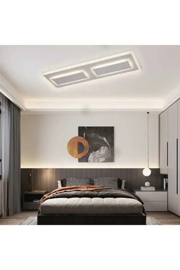 LED CONCEPT LED chandelier with three types of light, remote control, adjustable intensity, 48W, 60x20x5cm