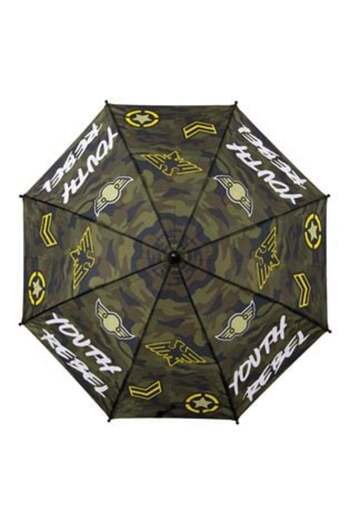OEM Rain Umbrella Cane with Automatic Opening, Camouflage Model & Whistle 68 cm