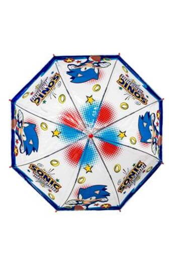Sonic Automatic Blue Transparent Rain Umbrella for Kids - 64cm