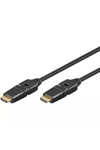 goobay Cable HDMI V1.4 rotation 360 degrees 1.5m Ethernet 3D 4K Ultra HD 2160p 30Hz
