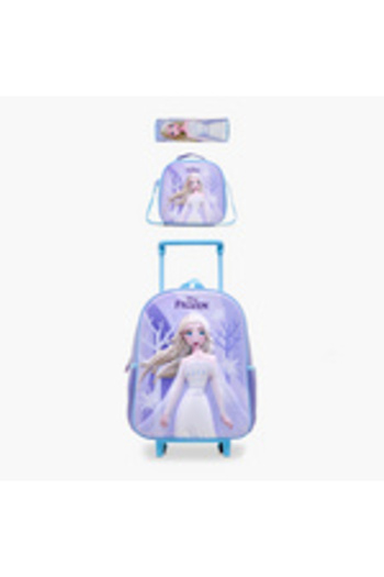 Disney Frozen 3-Piece Printed Trolley Backpack Set - 12 Inches