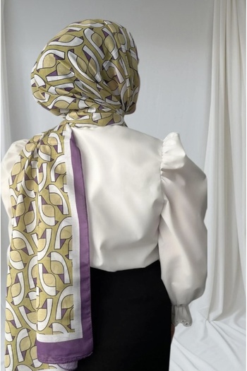 MODA Mineleşarp Geometric Patterned Soft Shawl