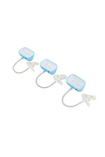 Lawazim Clip LED Light - 3 Piece Flexible Neck Reading Study Desk Lamp with Strong Clamp