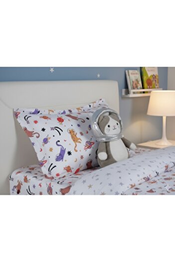 Taç Ranforce Astronaut Cat Pillowcase – 1 Piece – 50X70 cm Cotton