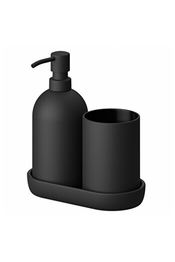 IKEA GANSJÖN 3-piece bathroom set, black