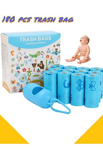 Generic 180 Count Disposable Scented Diaper Bag Refills, Biodegradable Baby Diaper Bag,