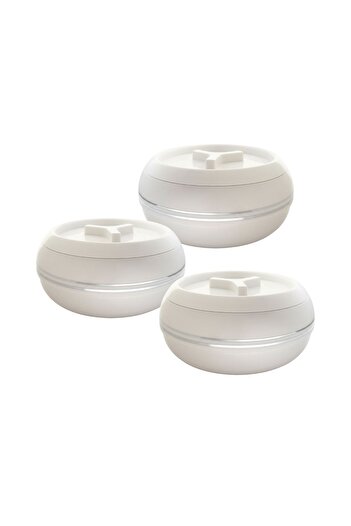 TSUMAB Insulated Casserole Hotpot Set of 3 (600 ml, 800 ml, 1150 ml) – Double Wall Stainless Steel