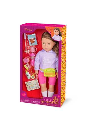 Our Generation Fashionable 18-inch Camping Girl Doll with Camping Accessories, Gifting Toys, Age 6+