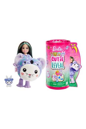 Barbie Cutie Reveal Chelsea Doll & Accessories, Animal Plush Costume & 6 Surprises Including Color C