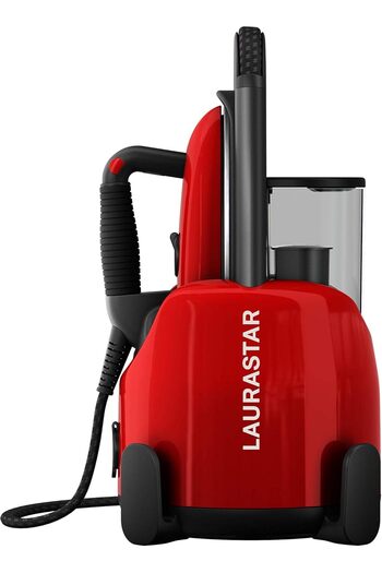 LAURASTAR Lift Steam Iron in Original Red: Swiss Engineered 3-in-1 Steam Generator that Irons, Steam