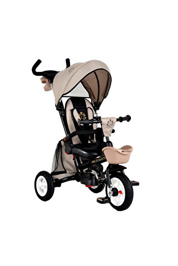 byox Foldable tricycle with rubber wheels, reversible seat and steering handle Flexy Lux Trike