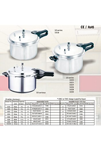 Generic Shopi Heavy Duty Pressure Cooker, Aluminium & Steel Cooker with Safety Whistle for Kitchen Use