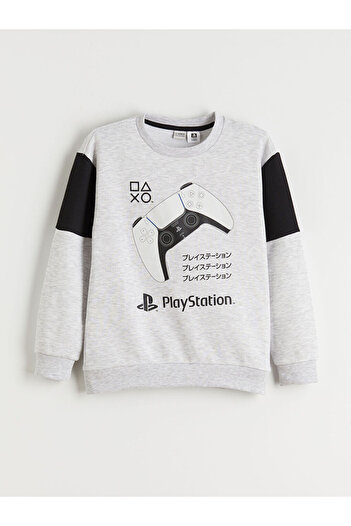 LC Waikiki Crew Neck Playstation Printed Boys' Sweatshirt