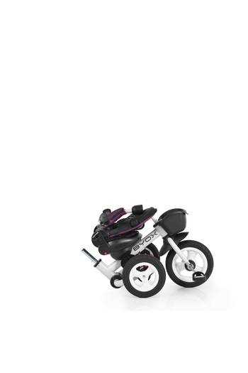 byox Foldable tricycle with rubber wheels, reversible seat and steering handle Flexy Lux Trike