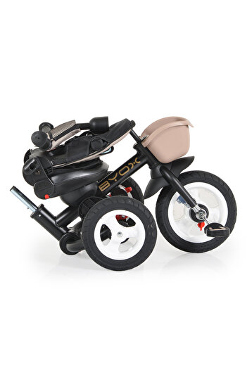 byox Foldable tricycle with rubber wheels, reversible seat and steering handle Flexy Lux Trike